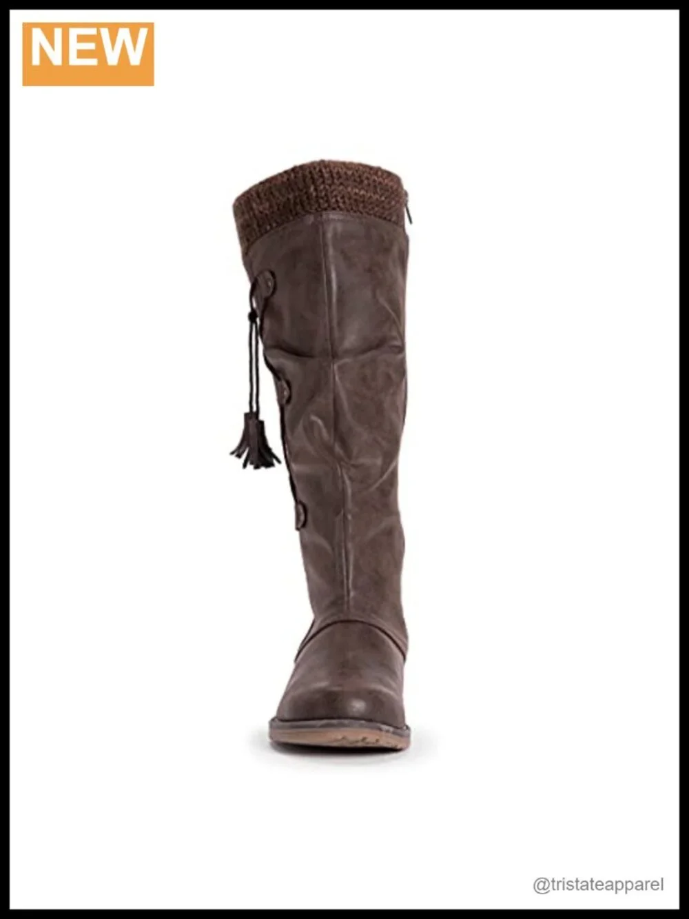 Faux Fur Trim Knee High Mukluk Boots with Memory Foam